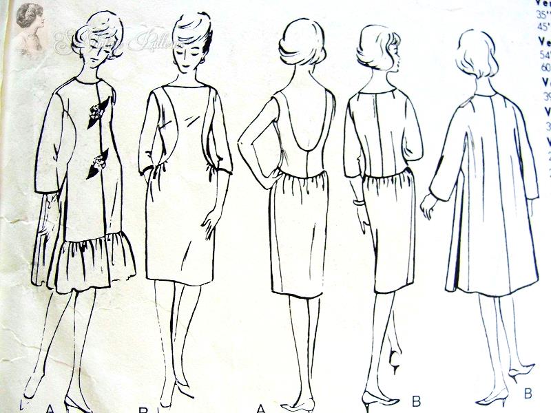 1960s ELEGANT Federico Forquet Dress and Coat Pattern VOGUE Couturier Design 1274 Evening or Daytime Versions Bust 32 Vintage Sewing Pattern