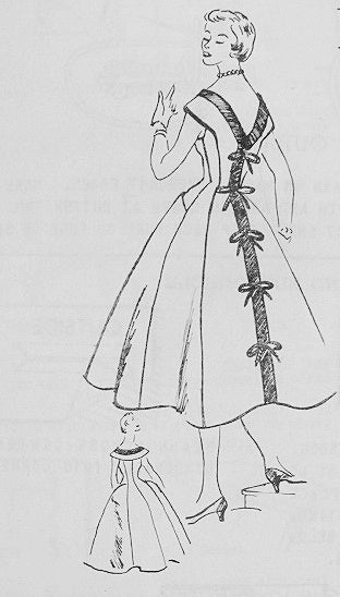 1950s BEAUTIFUL Party Evening Cocktail Dress Pattern MODES ROYALE 169, Lovely Princess Lines and Flared Skirted Dress, Bust 32 Vintage Sewing Pattern FACTORY FOLDED