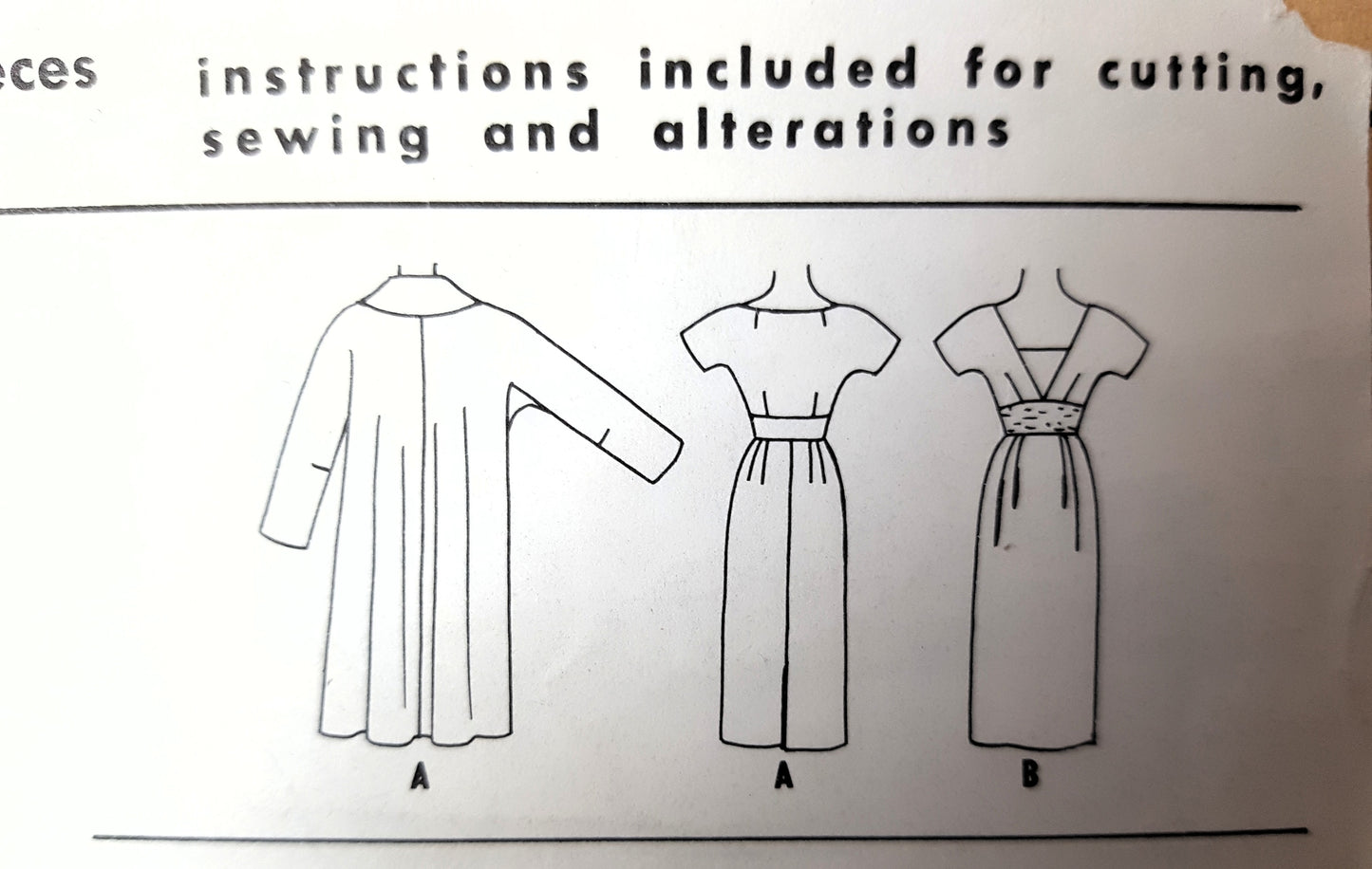 1950s STUNNING Cocktail Evening Dress and Flared Back Coat Pattern McCALL's 4295 Beautiful Slim Dress Stunning Coat, Bust 36 Vintage Sewing Pattern