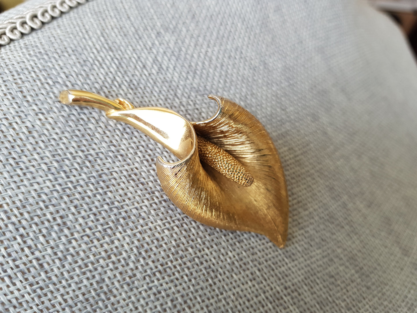 GORGEOUS Vintage BOUCHER Signed Calla Lily Brooch, Beautiful Design and Detail,Numbered 7431, Mid Century Designer Jewelry