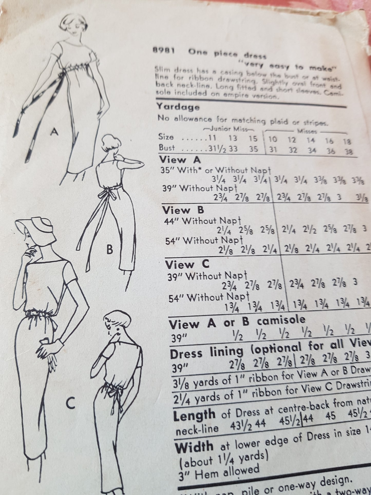 1950s Easy ELEGANCE Slim Cocktail Evening Party or Day Dress Pattern VOGUE 8981Two Beautiful Versions, Bust 32 Very Easy To Make Vintage Sewing Pattern