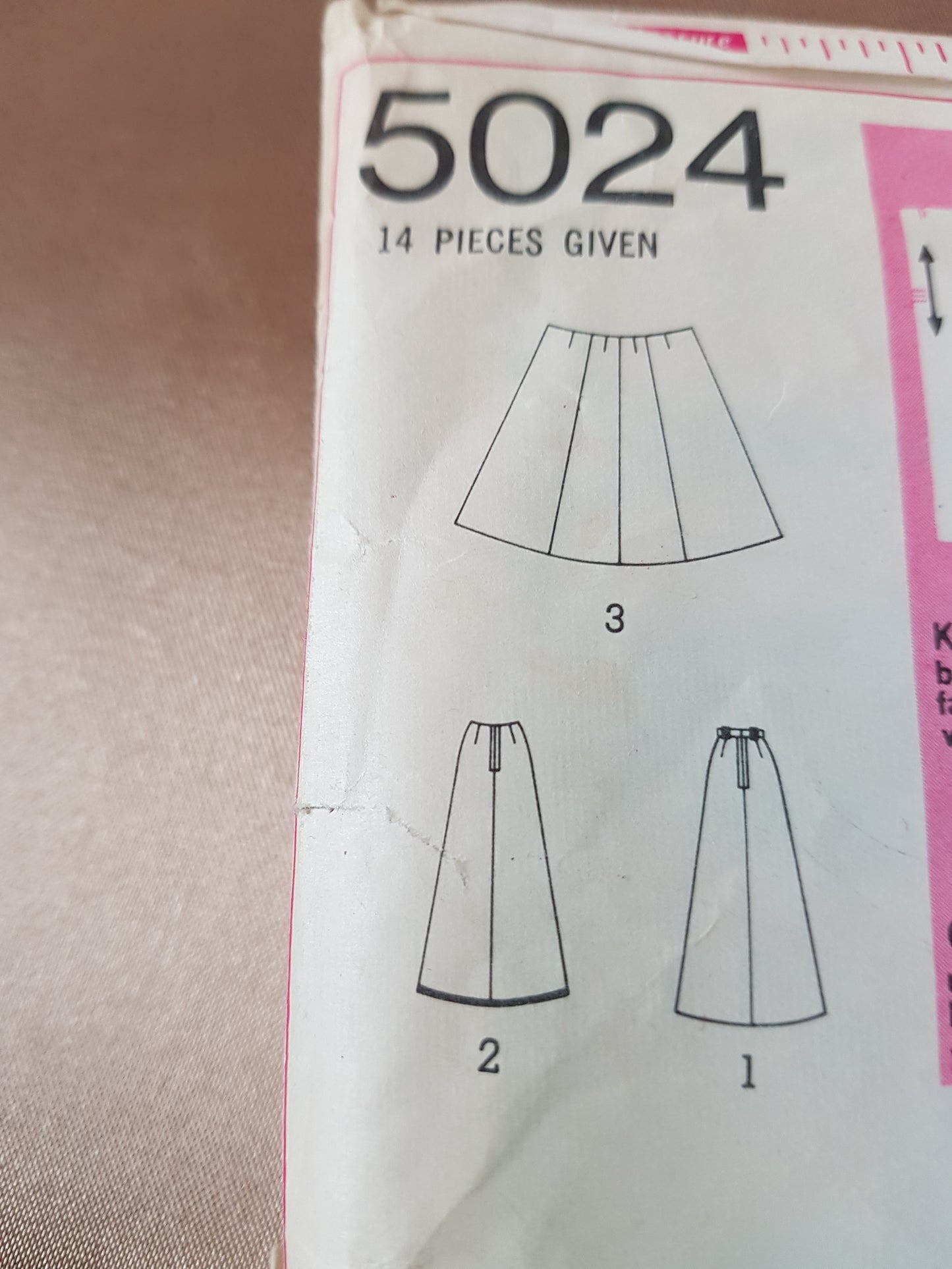WONDERFUL 1970s Maxi Skirt Pattern SIMPLICITY 5024 Three Styles Size 12 Waist 26-1/2 Vintage Sewing Pattern