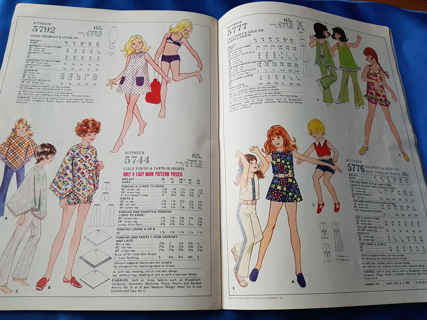 FABULOUS 1970s Vintage BUTTERICK Patterns Catalog Book -Summer 1970 Fashions - Featured Young American Designers-Chock Full of Fashions