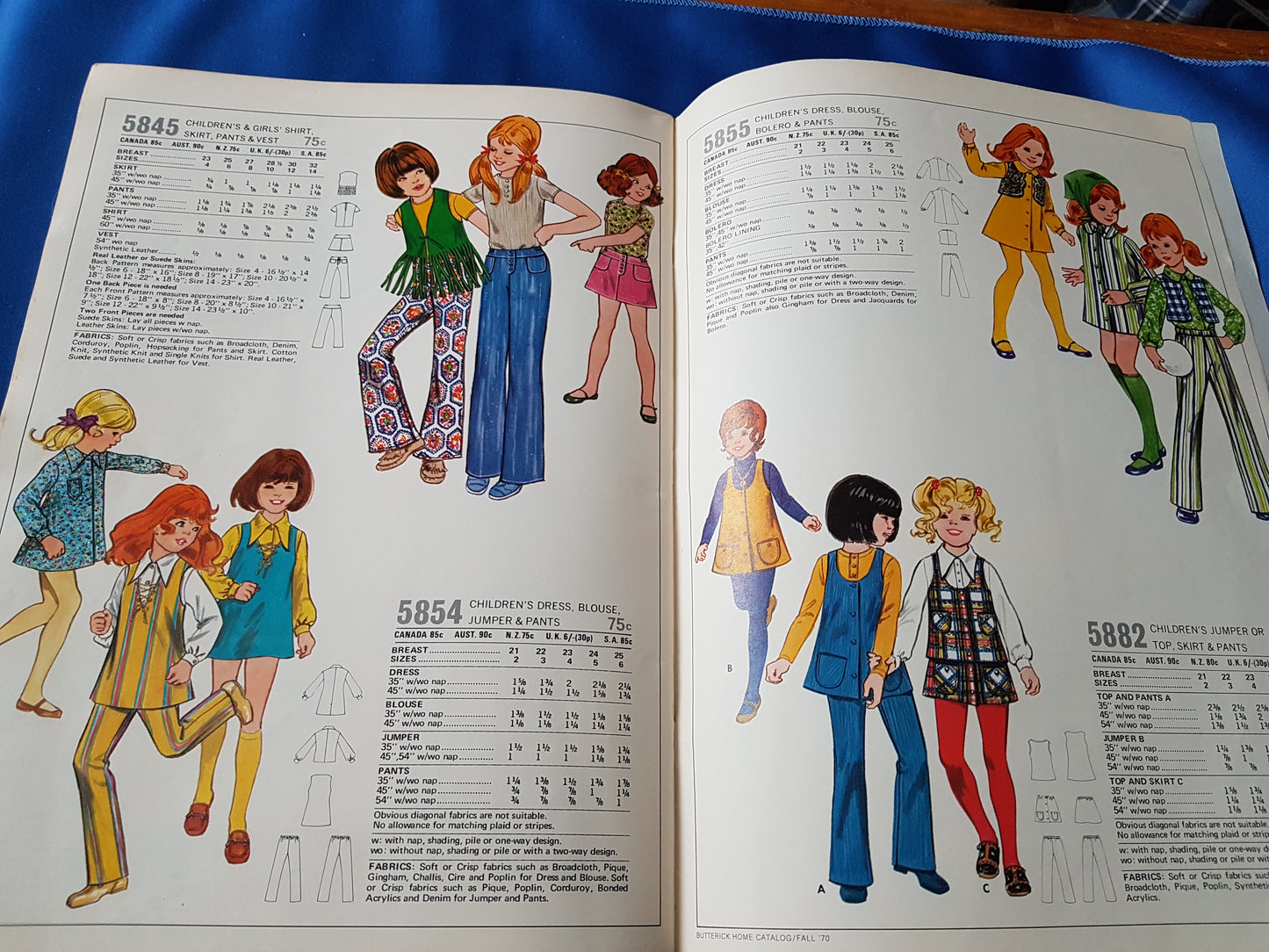 FABULOUS 1970s Vintage BUTTERICK Patterns Catalog Book - Fall 1970 Fashions - Featured Designer Mary Quant, Wonderful Vintage Fashions