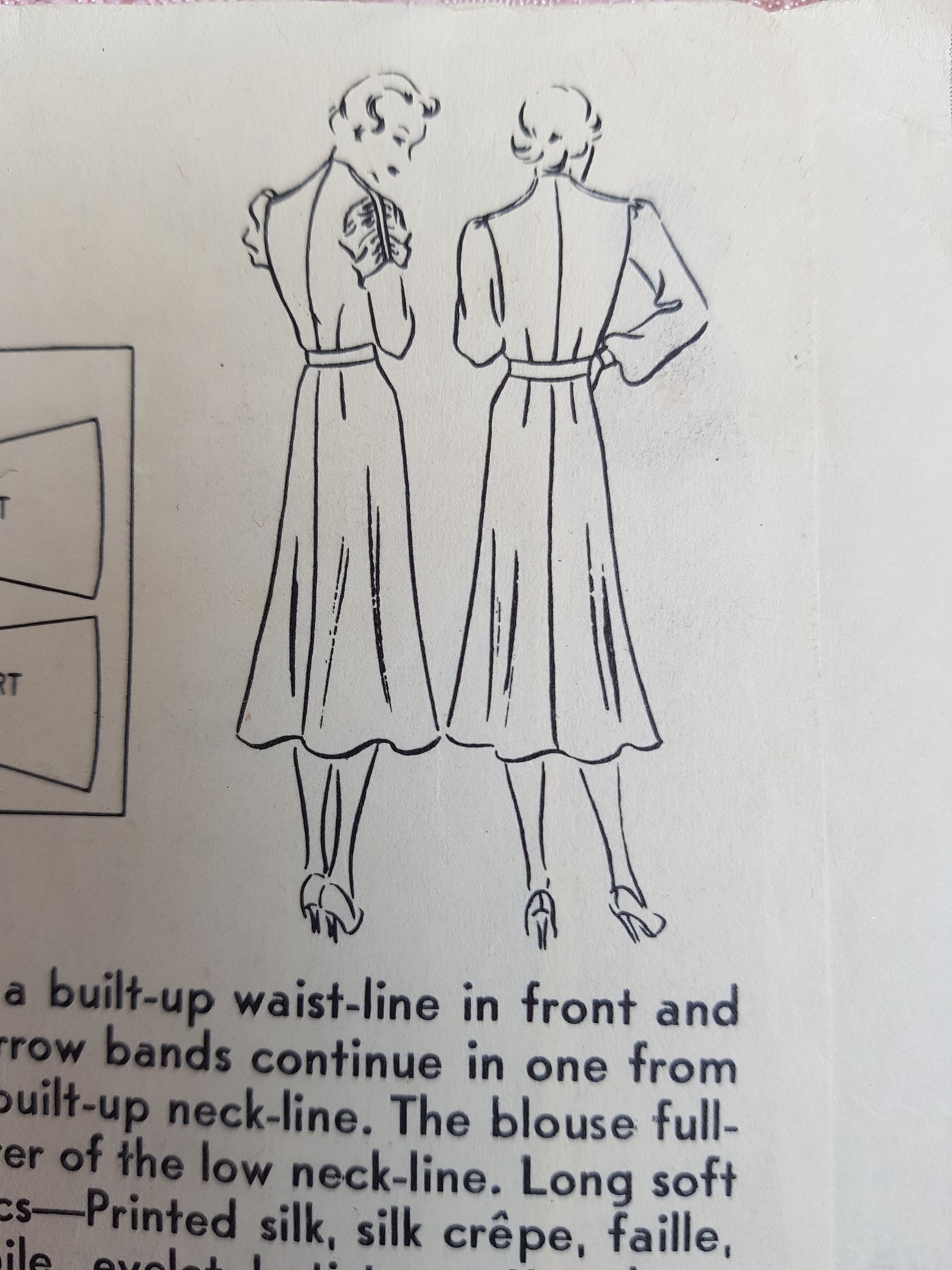 Late 1930s BEAUTIFUL Dress Pattern HOLLYWOOD 1329 Featuring Paramount Star Ida Lupino, Stunning Dress Design, Bust 34 Vintage Sewing Pattern FF