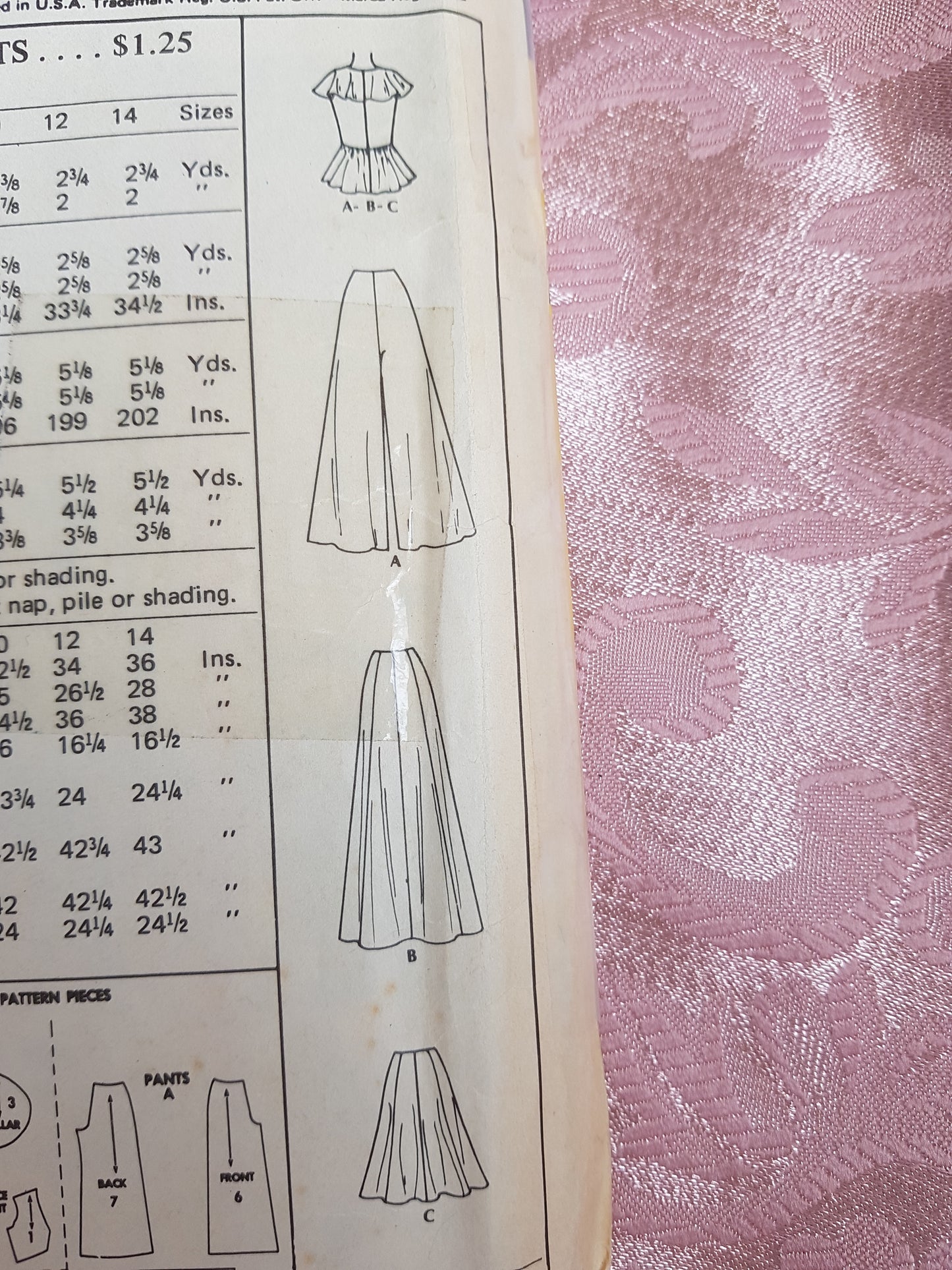 1970s FABULOUS Party Evening Top,Skirt and Pants Pattern McCALLs 4269 Lovely Styles Bust 34 Vintage Sewing Pattern FF