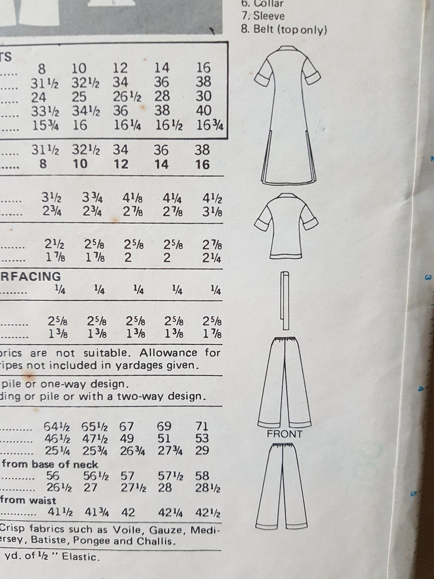FABULOUS 1970s John Kloss Maxi Dress or Top and Pants Pattern BUTTERICK 4251 Bust 31 Vintage Sewing Pattern