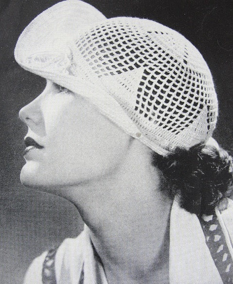 1930s Art Deco Flirty Crocheted Brimmed Lacey Hat INSTANT PDF PATTERN Vintage Crochet Pattern Knitting Pattern