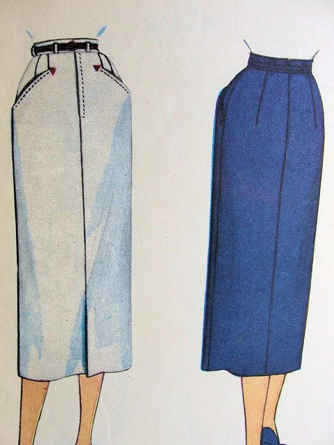 VINTAGE 1950S MCCALL'S SLIM SKIRT PATTERN 3079