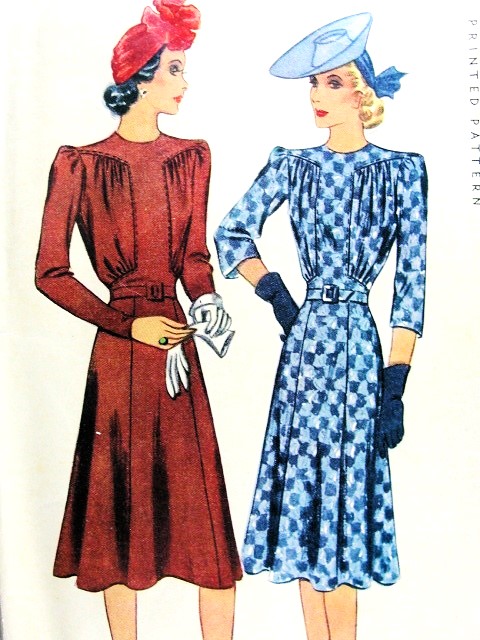 1940s LOVELY Dress Pattern McCALL 3862 Daytime or Dinner Party,Bust 34 Vintage Sewing Pattern FACTORY FOLDED
