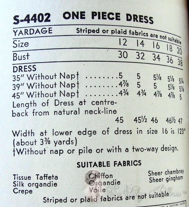 1950s Beautiful Midriff Party Evening Dress Pattern Lovely Draped Neckline Full Skirt Vogue Special Design 4402 Pattern Factory Folded Bust 32