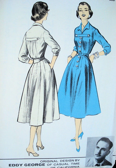 1950s DESIGNER DRESS PATTERN ADVANCE AMERICAN DESIGN EDDY GEORGE