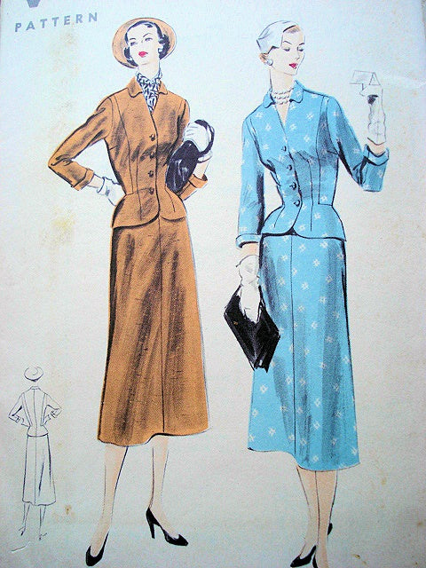 1950s FITTED SUIT PATTERN EASY TO MAKE VOGUE 7965