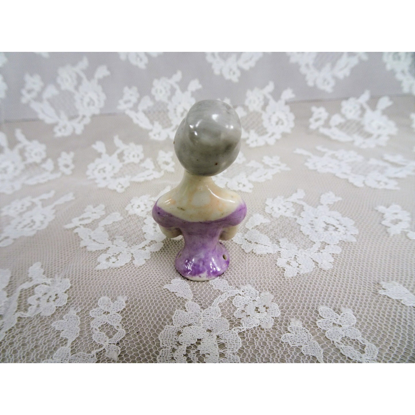LOVELY Antique Half Doll,Pin Cushion Doll,German Made,Porcelain Half Doll,Art Deco Doll,Vanity Display,Collectible Vintage Pin Cushion Dolls