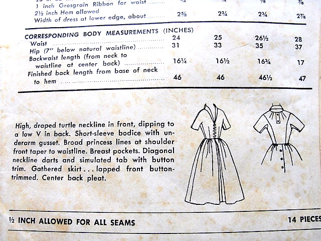 1950s DRAMATIC Couture Party Dress Pattern ADVANCE IMPORT 112 Madeleine de Rauch Designer Bust 32 Vintage Sewing Pattern