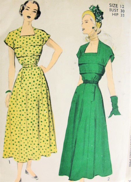1940s PRETTY Dress Pattern ADVANCE 5188 Bust 30 Vintage Sewing Pattern