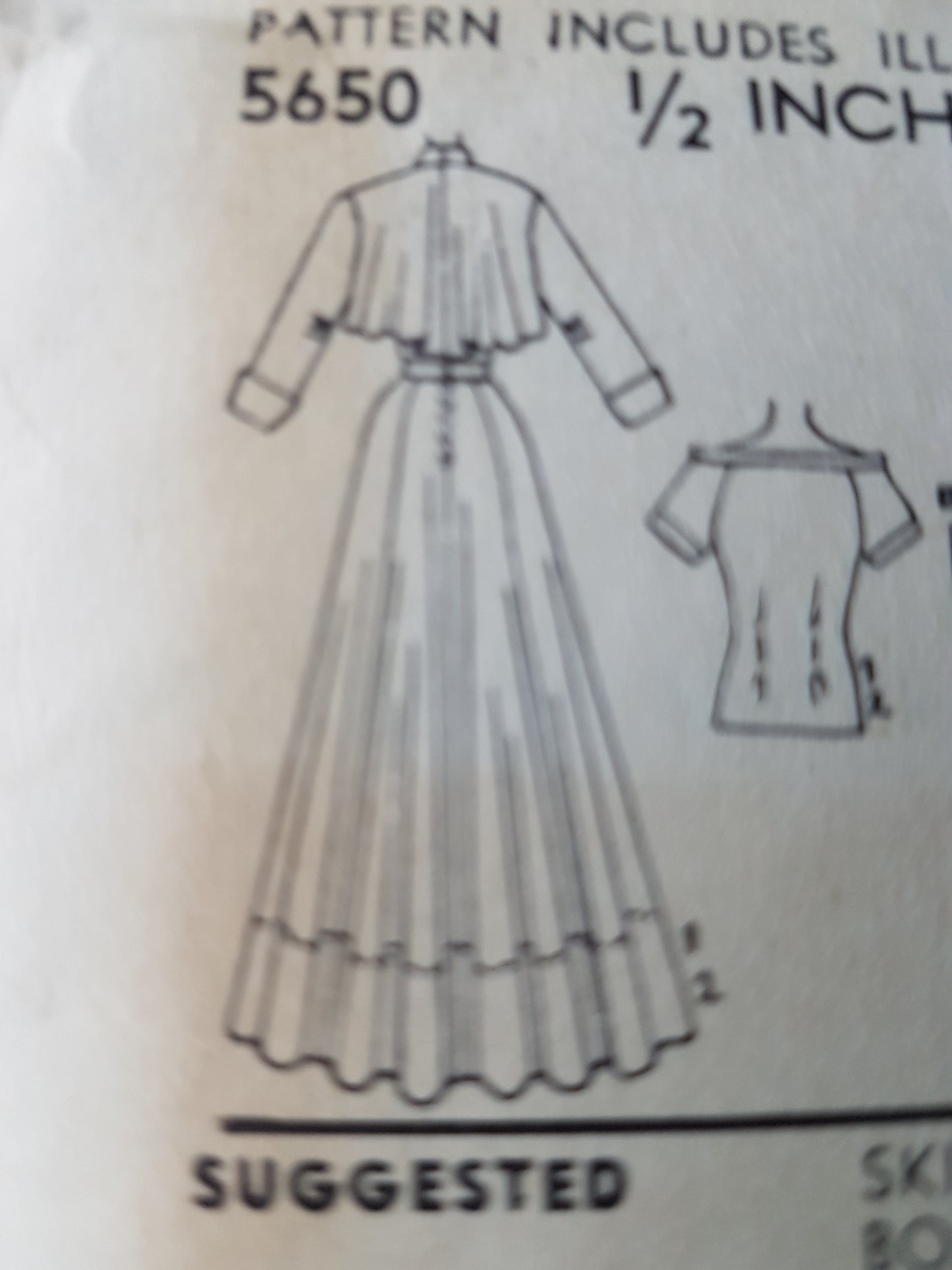 1950s STUNNING Movie Star Ann Blyth Evening Gown Dress Pattern ADVANCE 5650 Beautiful Blouse, Skirt and Swing Back Jacket Bolero Bust 32 Rosemary Odell Hollywood Designer Vintage Sewing Pattern FF