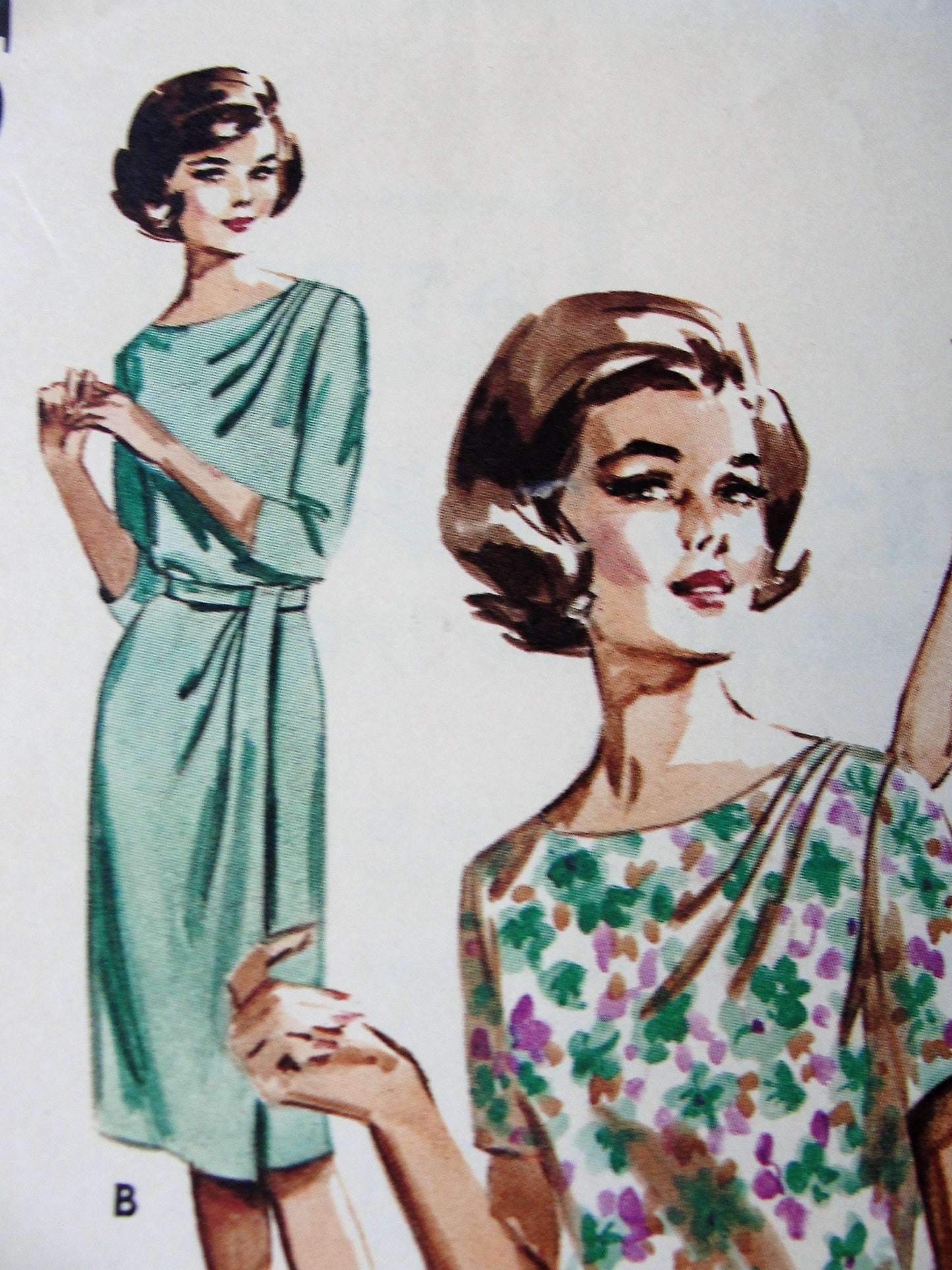 1960s ELEGANT Cocktail Dress Evening Gown Pattern BUTTERICK 2774 Loveluy Draped Left Shoulder,Draped Skirt, Stunning Design Bust 34 Vintage Sewing Pattern FACTORY FOLDED