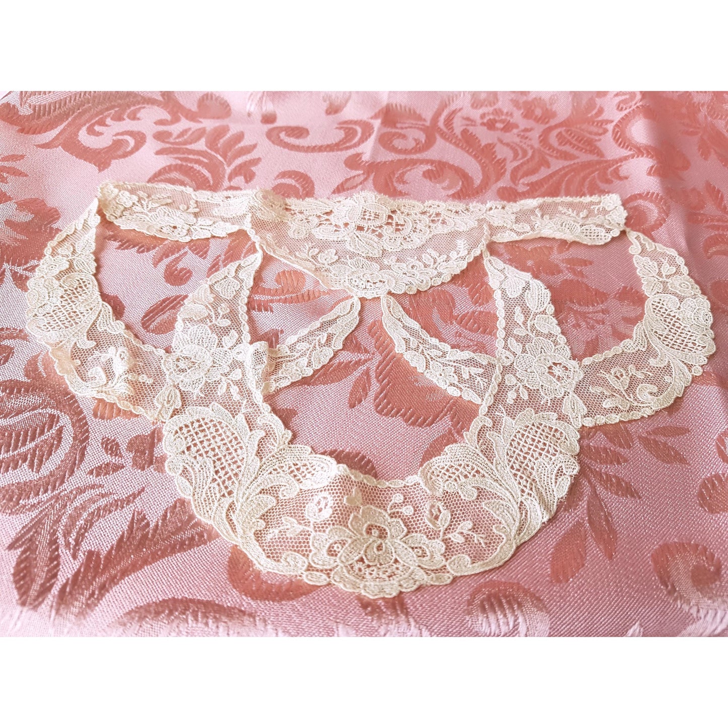 LOVELY Antique Lace Large Applique,Mixed Lace,Perfect For Dress,Blouse,Collectible Vintage Lace,Heirloom Sewing