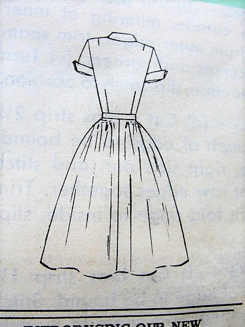 1950s BEAUTIFUL Shirtdress Pattern ANNE ADAMS 4614 Dreamy Full Skirt Dress Perfect For Sheer Fabrics Bust 40 Vintage Sewing Pattern FACTORY FOLDED