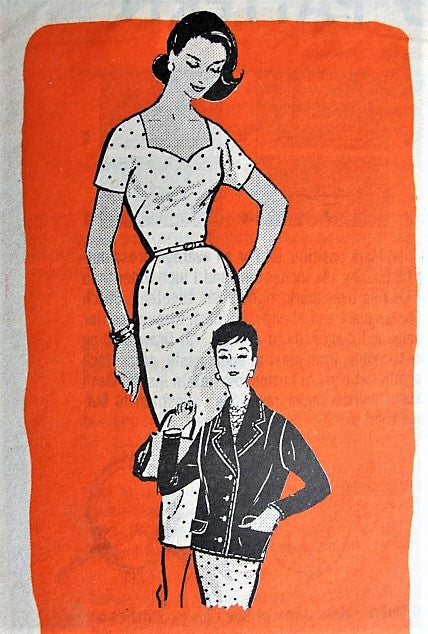 Vintage 1950s SOPHISTICATED Wiggle Dress and Jacket Marian Martin 9222 Sewing Pattern Bust 34