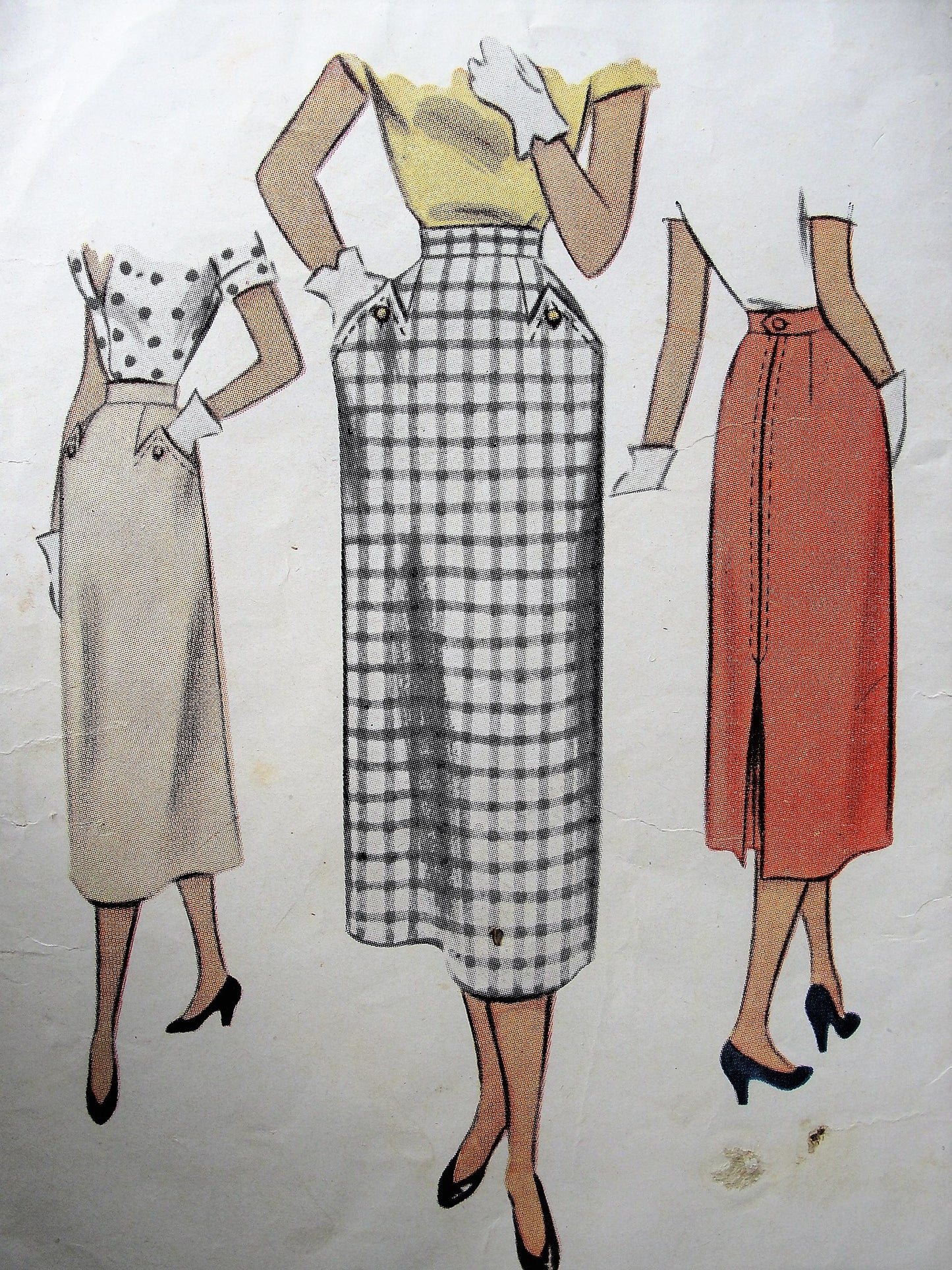 1950s Vintage STYLISH Slim Skirt with Pockets McCall 8159 Sewing Pattern Waist 24