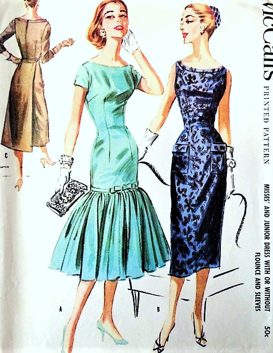 misses cocktail dresses 1950s LOVELY Party Dress Pattern McCALLS 3768 Two Styles Slim – So Vintage Patterns plaids or one Color:White Lime Turquoise* reporting:masonhighAOV Codami Halterneck Mini Dress
