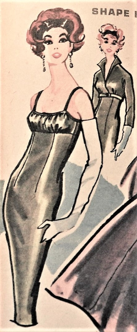 1950s GLAMOROUS Evening Cocktail Party Dress and Jacket Pattern McCALLS 4774 Camisole Top Slim Dress, Shortie Jacket, Bust 31 Vintage Sewing Pattern