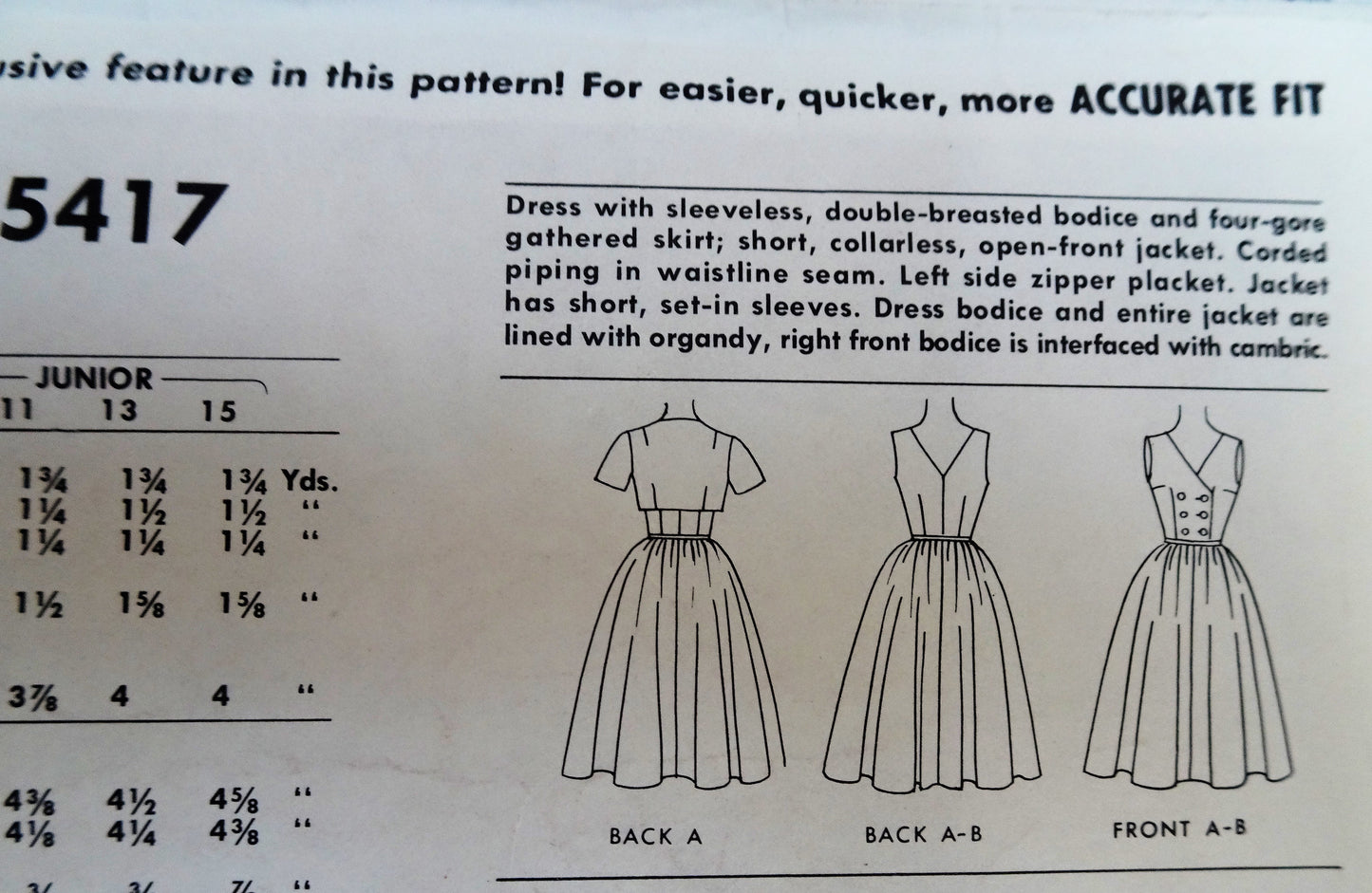 1960 LOVELY Dress and Shortie Jacket Pattern McCALLS 5417 Pretty V Neckline Day or Party Dress, Bust 36 Vintage Sewing Pattern