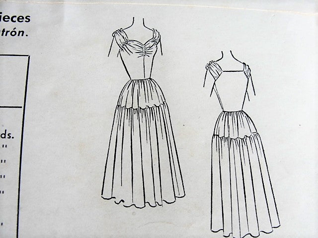 1950s ROMANTIC Party Dress Pattern McCALLS 8505 Almost Off Shoulders Sweetheart Neckline Perfect For Sheer Fabrics Bust 32 Vintage Sewing Pattern