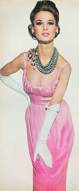 1960s Beautiful Evening Cocktail Dress Pattern McCalls 6607 Shirred Bodice Slim Wiggle or Bouffant Gathered Full Skirt Vintage Sewing Pattern