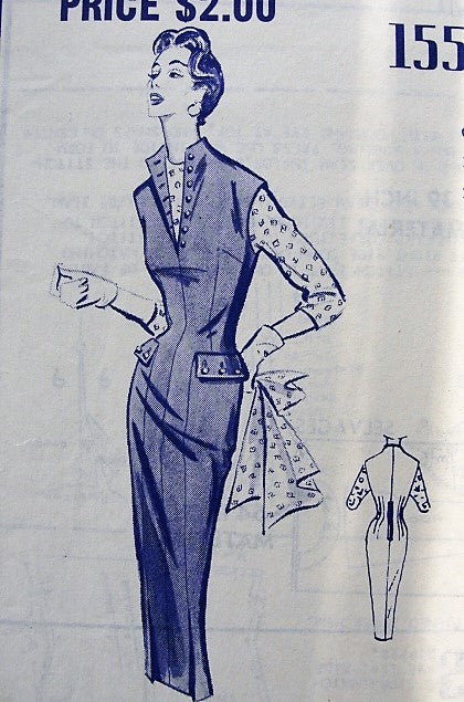 1950s CLASSY Slim Jumper Dress and Blouse Pattern MODES ROYALE 1558 Figure Show Off Slim Jumper Lovely Style Bust 34 Vintage Sewing Pattern FACTORY FOLDED