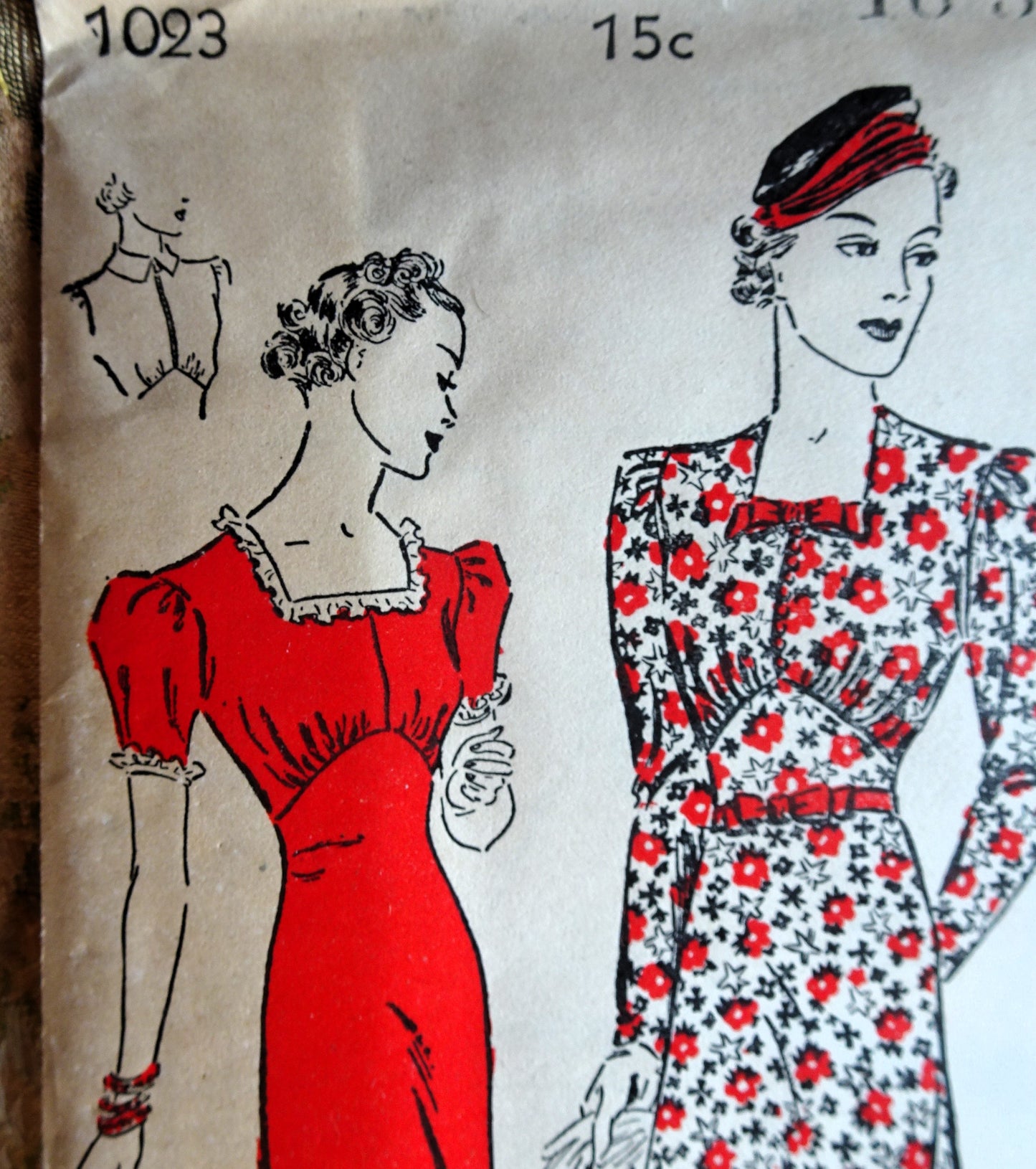 1930s BEAUTIFUL Dress Pattern NEW YORK 1023 Dinner Dress, Evening Gown, Cocktail Dress 3 Lovely Styles Bust 34 Vintage Sewing Pattern UNCUT