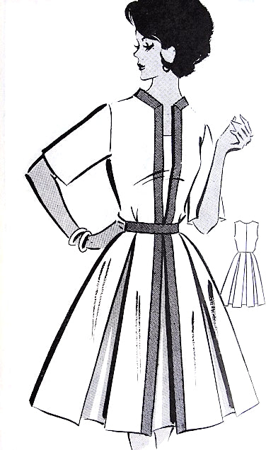 Early 1960s LOVELY Dress Pattern Mail Order 1452 Figure Flattering Design Bust 34 Vintage Sewing Pattern FACTORY FOLDED