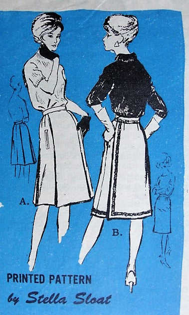 1960s STYLISH Skirts Pattern Prominent Designer 113 Two Chic Styles Waist 26 Retro Vintage Sewing Pattern