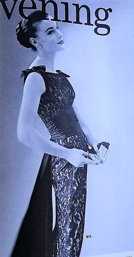 1950s STUNNING Draped Skirt Evening Dress Pattern SIMPLICITY 1679 Two Lovely Sheath Dress Versions, Flowing Panel and Cummerbund Bust 32 Vintage Sewing Pattern