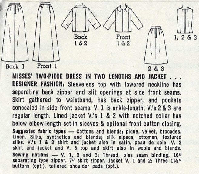 1960s MOD Cocktail Evening Party 2 Pc Dress and Jacket Pattern SIMPLICITY 6217 Designer Fashion Elegant Special Occasion Dress Bust 34 Vintage Sewing Pattern FACTORY FOLDED