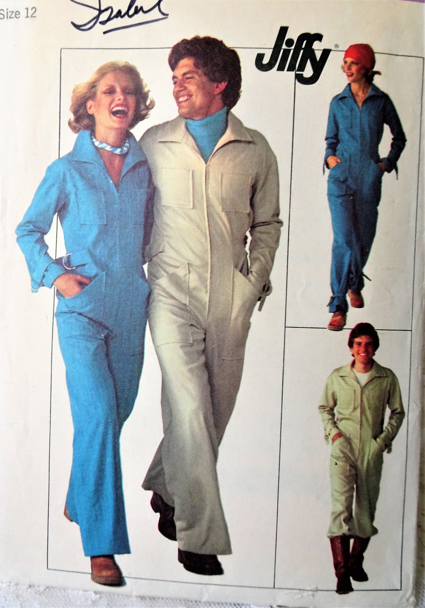 RETRO 1970s Jumpsuit Pattern SIMPLICITY 7619 Misses' Jiffy Jumpsuit Bust 34 Vintage Sewing Pattern FACTORY FOLDED