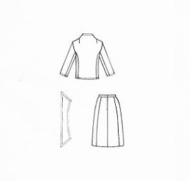 1960s STYLISH Jacques Griffe Suit Pattern VOGUE PARIS Original 1455 Jacket and Skirt with Scarf Bust 36 Vintage Sewing Pattern