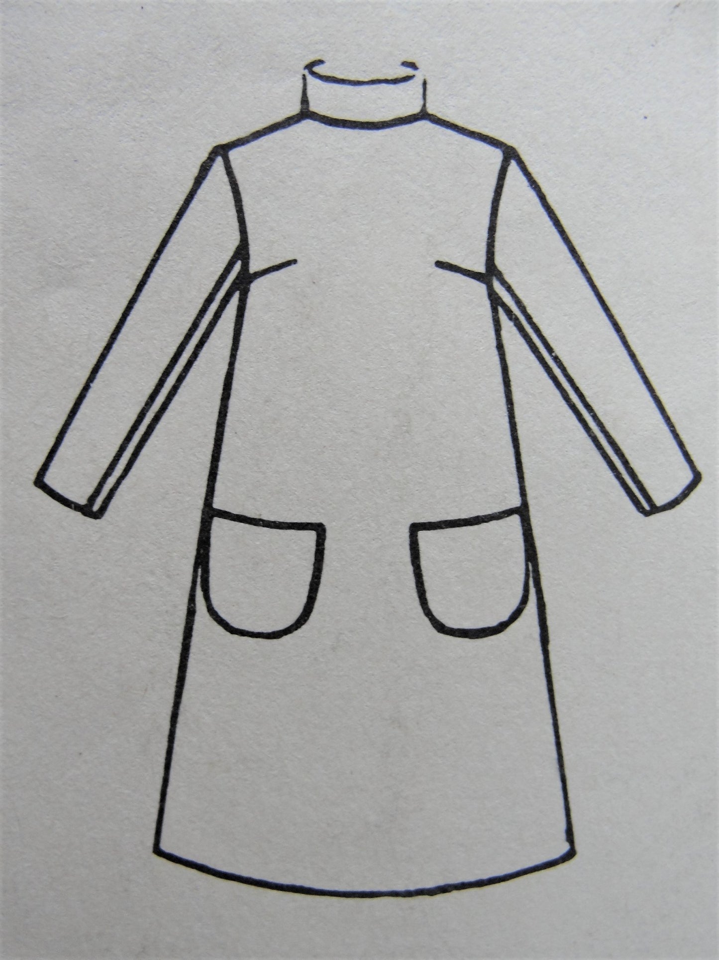 1960s FABULOUS Bill Blass Dress Pattern VOGUE AMERICANA 1875 Loose-fitting, A-line Dress,Back Inverted Pleat,Martingale Belt,Patch Pockets Bust 36 Vintage Sewing Pattern