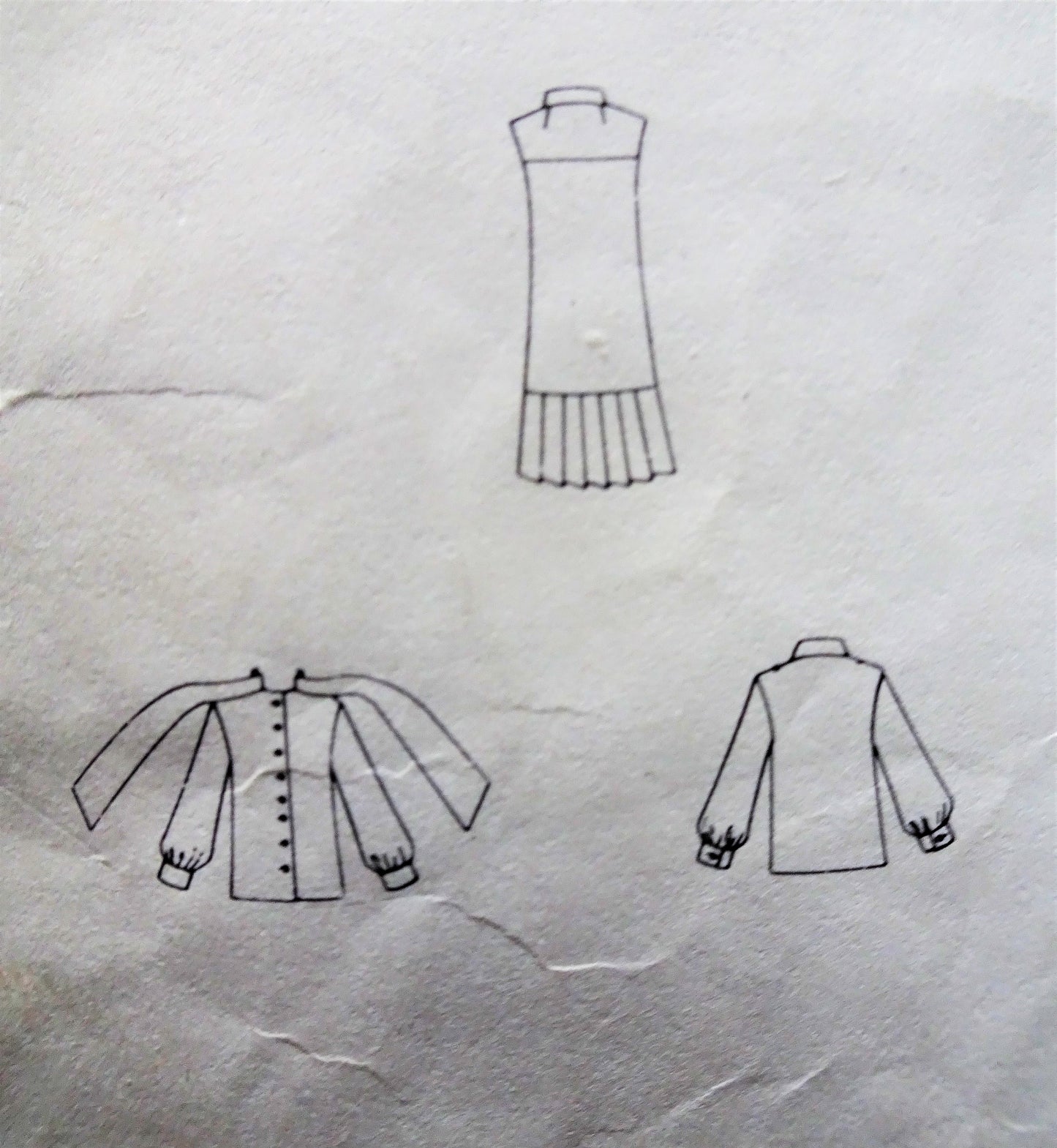 1970s FABULOUS Drop Waist Dress or Jumper and Blouse Pattern VOGUE Americana 2282 Bust 36 Vintage Sewing Pattern FACTORY FOLDED