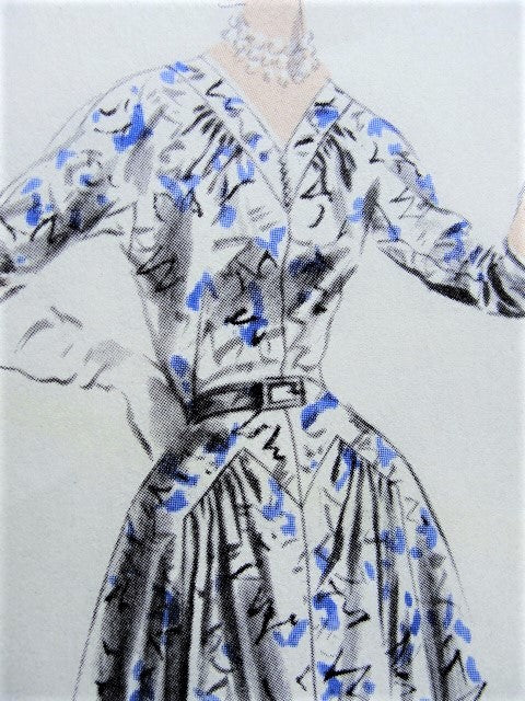1950s Beautiful Dress Pattern VOGUE SPECIAL DESIGN 4278 Cocktail Party Dress Gathered Inset Panels Optional Belt Crinoline Hip Pad Bust 32 Vintage Sewing Pattern FACTORY FOLDED