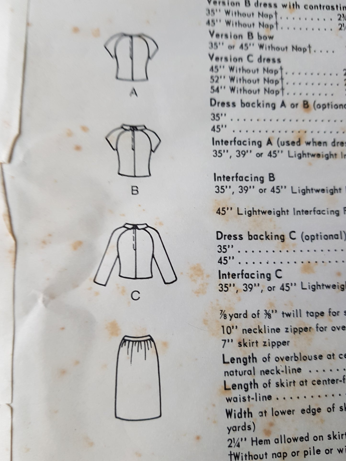 1960s CLASSY 2 Pc Dress Pattern VOGUE 6535 Bust 32 Vintage Sewing Pattern