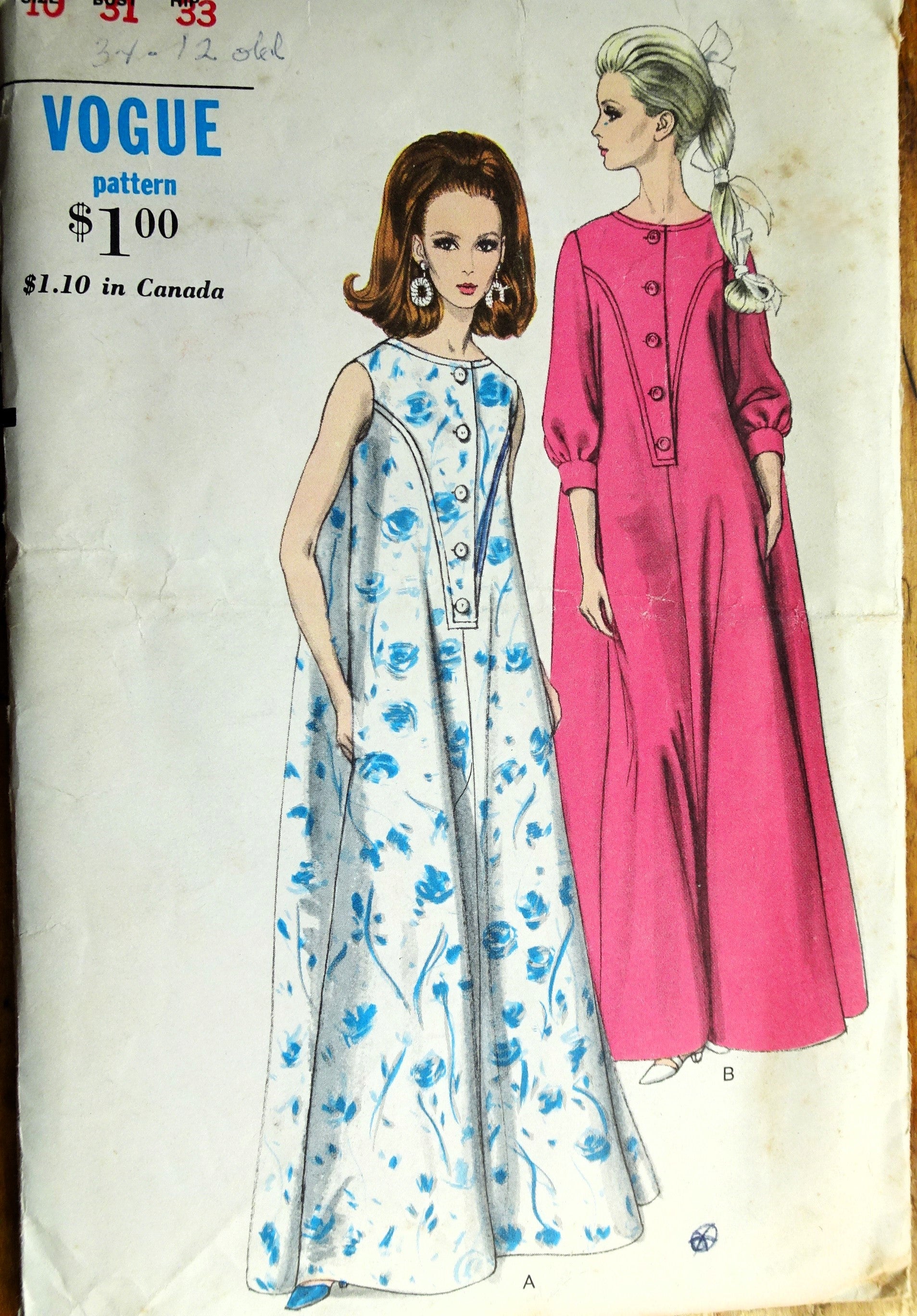 vintage dressing gown pattern 1960s CLASSY Robe Hostess VOGUE 6950 House Coat Patio Dre – So Patterns HOW TO DRESS SMART Icon: 4-Way Stretch Size:Xtra Large