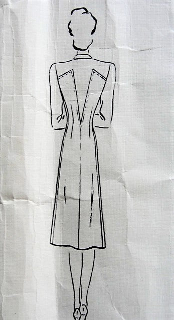 1930s STYLISH Coat Pattern VOGUE Couturier Design 372 Flattering Fitted Single Beasted Coat With Shaped Sections Bust 34 Vintage Sewing Pattern