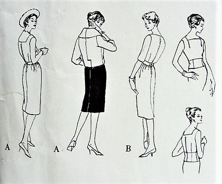1950s ELEGANT Suit and Blouse Pattern VOGUE Paris Original 1452 Designed by Desses Perfect Day to Evening Outfit Bust 34 Vintage Sewing Pattern FACTORY FOLDED