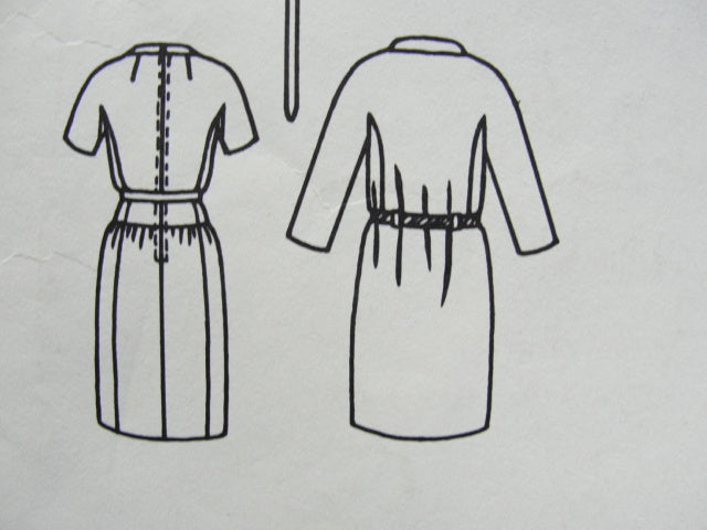 1960s LAROCHE Slim Dress and Coat Pattern VOGUE PARIS ORIGINAL 1460 Lovely Lower Waist Dress Day or  Evening Bust 32 Vintage Sewing Pattern