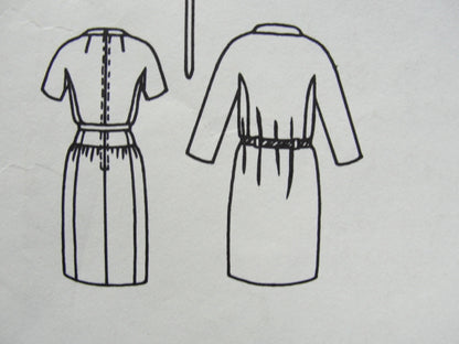 1960s LAROCHE Slim Dress and Coat Pattern VOGUE PARIS ORIGINAL 1460 Lovely Lower Waist Dress Day or  Evening Bust 32 Vintage Sewing Pattern