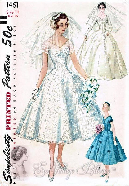 retro wedding dress patterns 60s Pattern SIMPLICITY 7538 A Line Princess Seams A Vintage shop home formats. A Gallery of Vintage 20th