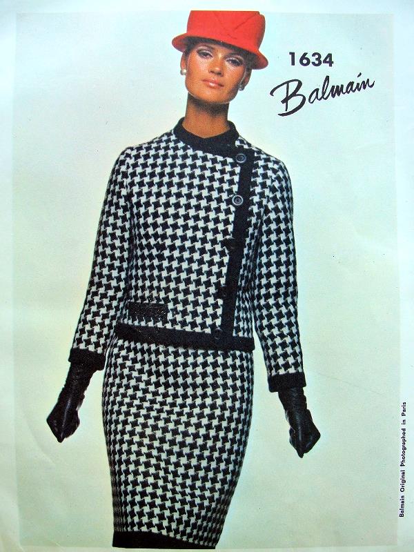 1960s STYLISH Balmain Slim Dress and Jacket Pattern VOGUE Paris Original 1634 Easy Chic, Bust 31 Vintage Sewing Pattern FACTORY FOLDED + Label